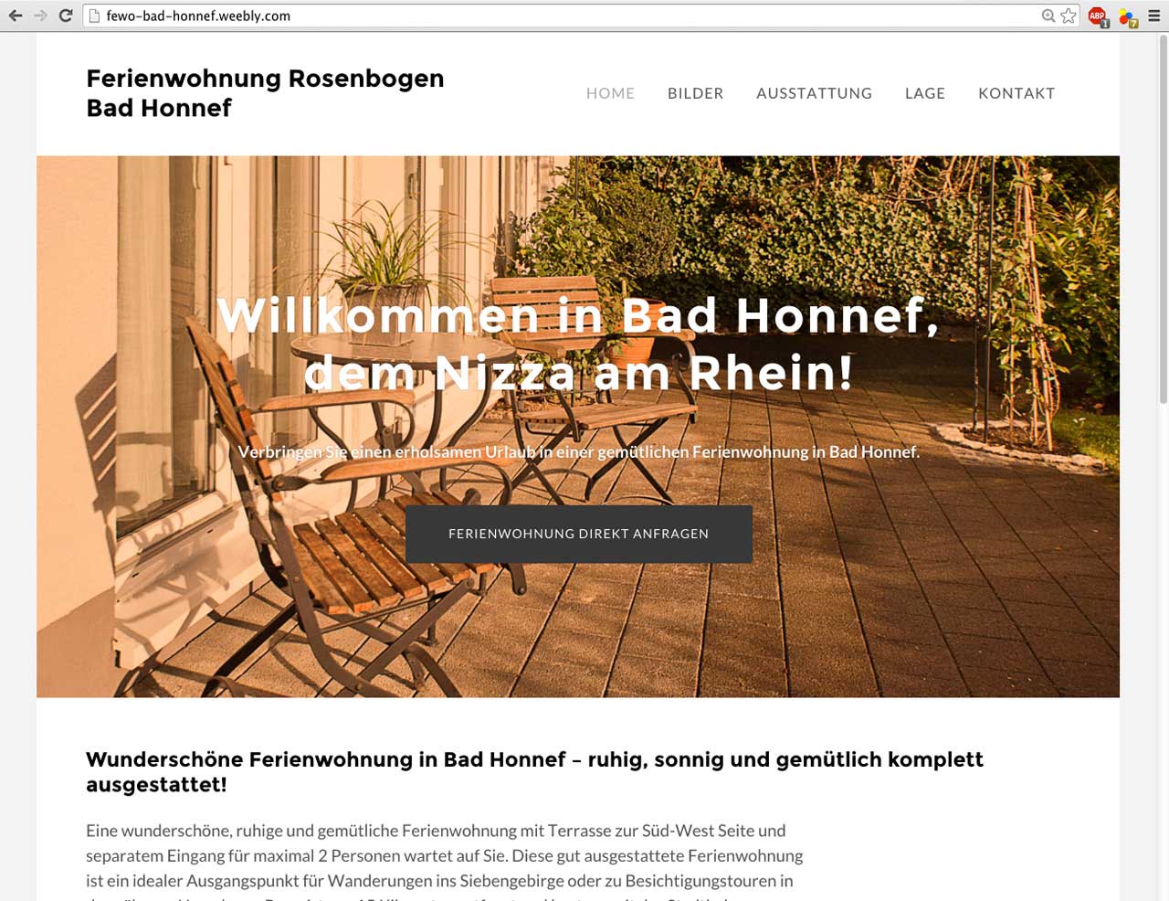 Ferienwohnung Bad Honnef Website